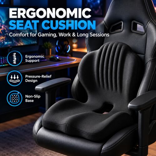Ergonomic Memory Foam Coccyx Seat Cushion Office Car Chair Support Pad — image 6