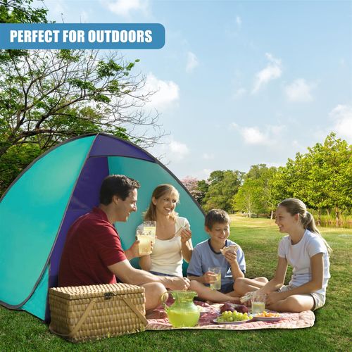 Pop-Up Tent 2 Person Beach Camping Festival Family Fun Sun Protection Shelter — image 6