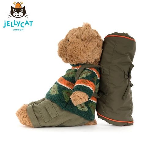 Jellycat Bartholomew Bear Hiking Outfit Plush Removable Sleeping Bag Tags + Bag — image 6