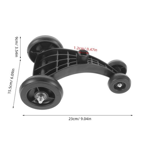 Kids Wiggle Car Replacement Wheels Durable Plastic Black Flexible Front Wheels — image 4