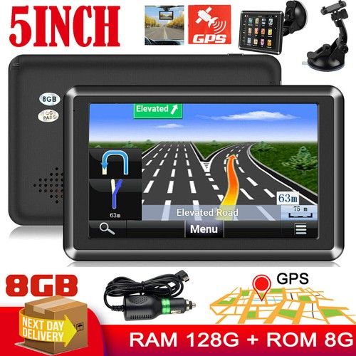 NEW 5" Sat Nav Car Truck GPS Navigation Free Lifetime UK&EU Maps Touch Screen UK