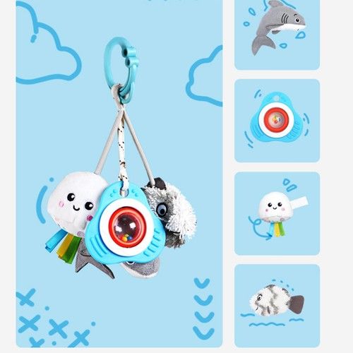 Baby Sensory Rattle Toys 0-6 Months Stroller Plush Hanging Teethers Ring Gift UK