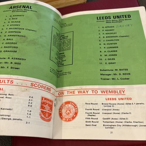 1972 fa cup final Arsenal v Leeds  — image 2