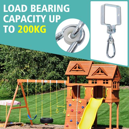 SWING HOOKS HANGERS SQUARE (PAIR) GALVANIZED IRON for 90mm diameter timber 200kg — image 4