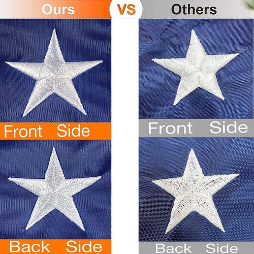 US American Flag Heavy Duty Luxury Embroidered Stars Sewn Stripes Grommets Nylon — image 6