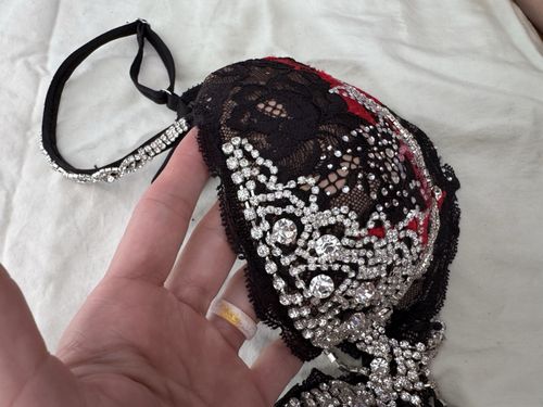 Rhinestone Vicky Ross bikini set with free Vinyl Dolls Harley Quinn costume set  — image 7