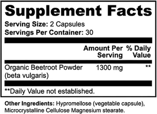 3-Pack | Lemeli Beetroot - 1300mg, Lemeli Beet Root Supplement 60 Capsules UK~ — image 3