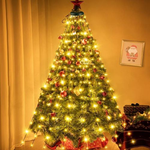 448LEDs Camping Party Waterfall Christmas Xmas Tree Wall Topper String Lights UK — image 8