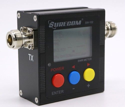 SURECOM SW-102 VHF UHF 126-525Mhz Digital Power & SWR Meter 120W N connector