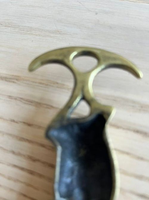 Early C20th Vintage Brass Corkscrew — image 4