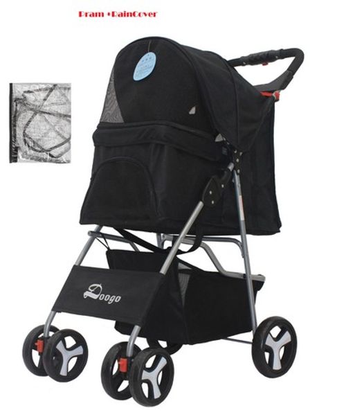JX Pet Stroller Dog Cat Puppy Pram Pushchair Travel Cart Jogging Buggy Carrier 