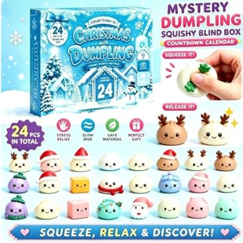 24 Day Mini Dumpling Squishy Christmas Advent Calendar 2026 Countdown Gift 2026