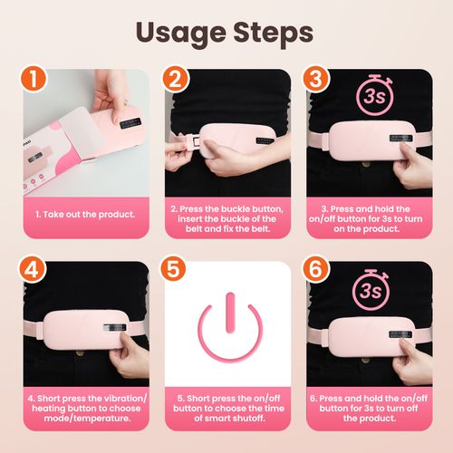 Electric Heating Menstrual Heat Pad Massage Belt For Period Pain Relief Cramps — image 20