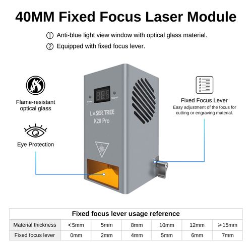 LASER TREE 20W Optical Power Laser Module Kit for Laser Engraver Head Tools — image 12