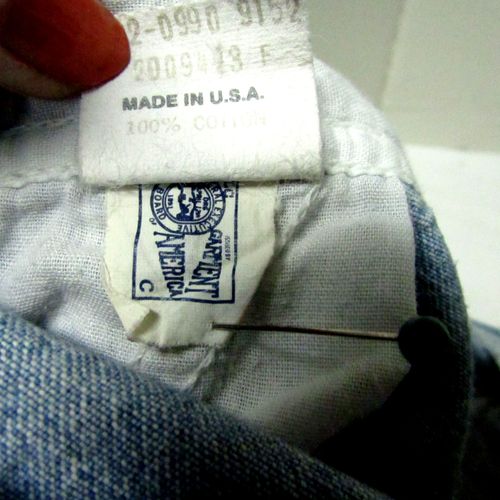 Vintage Baby OshKosh B'Gosh Vestbak Genuine Denim Overalls USA Union Made 6-9 Mo — image 10