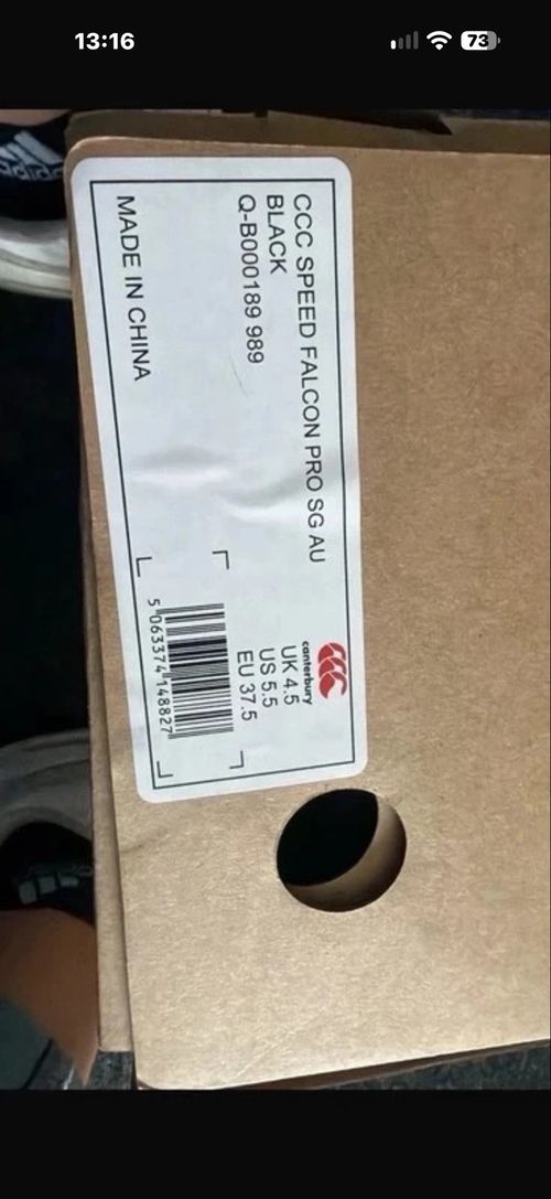 Canterbury Rugby Boots Size 4.5 Junior — image 3