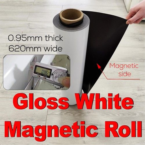 Magnetic Sheet Rolls Self Adhesive Plain White Flexible Magnetic Sheeting Sign