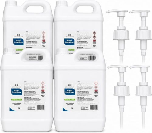GHC 5L Aloe Vera Hand Sanitiser Gel 70% Ethyl Alcohol Antibacterial Fast Drying — image 3