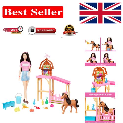 Comprehensive Barbie Toy Stable Set with Pony, Doll & Accessories – 15+ Pieces — image 1