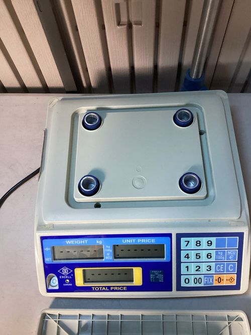Excell FD3-P Flat Plate Weighing Scale & Pole Display -Missing Metal Plate Cover — image 10