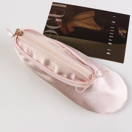 Ballet Shoes Pencil Case Satin Stationery Bag Cute Ballerina Pencil Bag For Kids