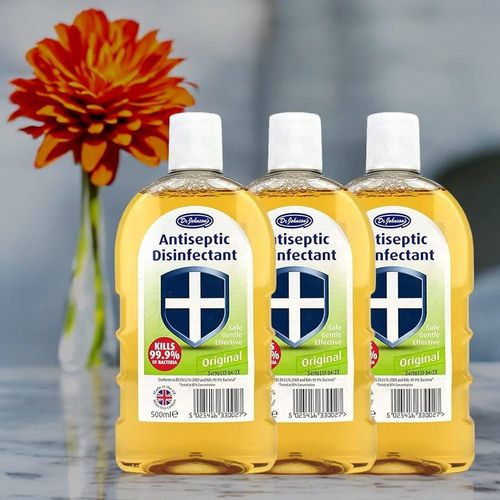 3 x DR JOHNSONS ANTISEPTIC DISINFECTANT ORIGINAL CONCENTRATED LIQUID 500ML NEW — image 2