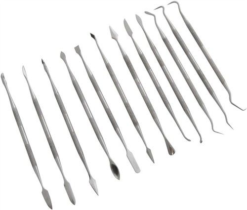 12 Stainless Steel Double Ended Sculpting Carving Tools Set, Green Stuff Wax NEW