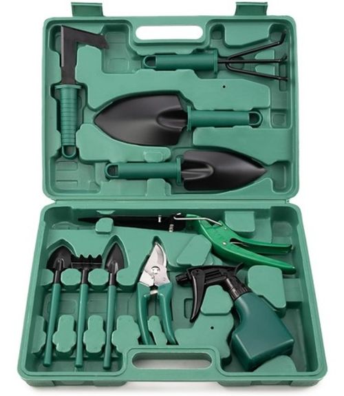 Garden Tool Set Stainless Steel, 10 Piece Set Garden Tools, Gardening Set with