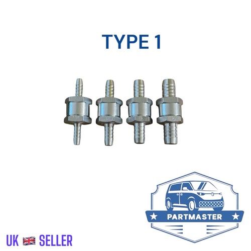 ONE WAY FUEL NON RETURN CHECK VALVE 6-8-10-12 MM DIESEL PETROL OIL WATER BIO