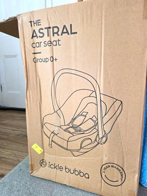 Ickle Bubba Astral Group 0+ Baby Car Seat Black with Canopy, Adaptors & Manual