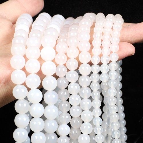 Natural Agate Gemstone Round Polished Loose Beads For Bracelet Jewelry Making