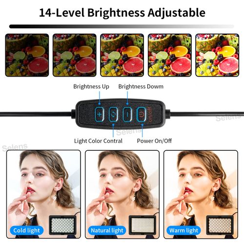 2PCS 8" LED Video Lighting Kit Light Photography Studio Photo Lamp Live 1m Stand — image 7