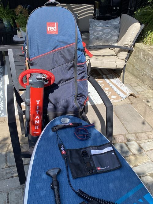 Red Paddle Co RIDE 10'8 Inflatable SUP Paddleboard Bundle w/ Pump, Paddle, Bag — image 2