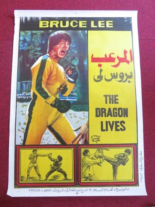 THE DRAGON LIVES EGYPTIAN POSTER ROLLED BRUCE LI SU-CHEN CHEN 1976