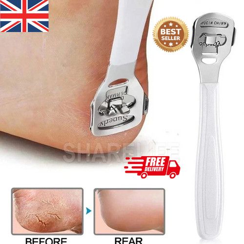 Foot Rasp Callus Remover Scrubber Hard Dead Rough Skin Dual Pedicure Handle