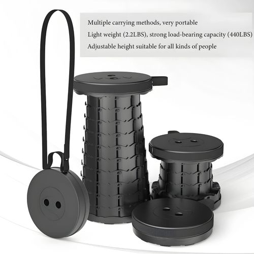 Folding Camping Stool Seat Portable Telescopic Collapsible Foldable Strong Stool — image 5