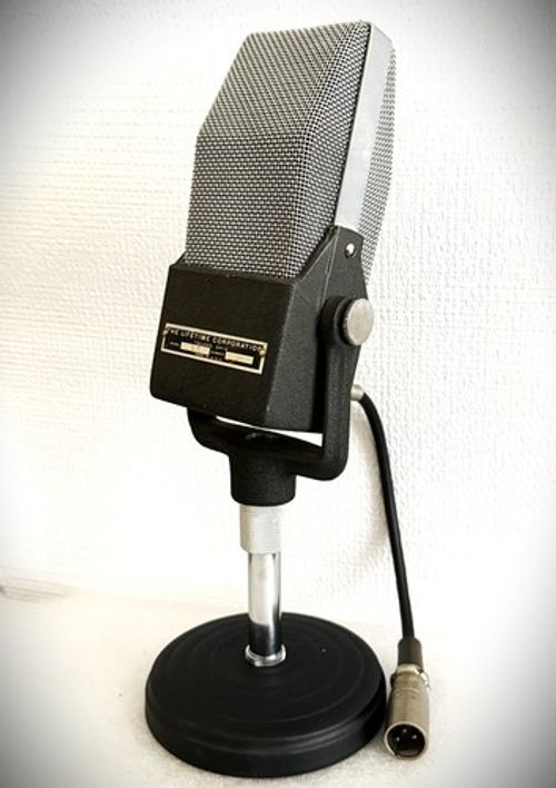 Rare 1930's-40's Lifetime Model 90 Ribbon Microphone-works great-w/cable & stand