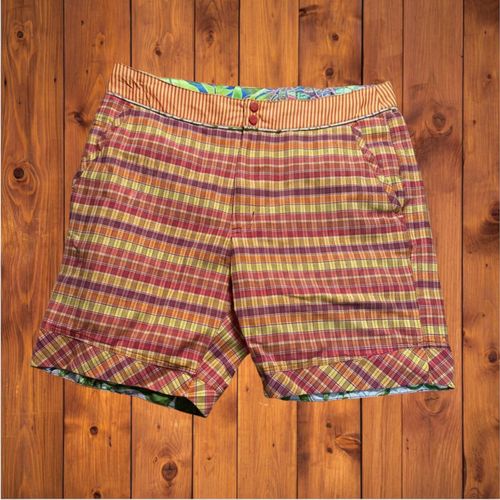 Robert Graham Swim Shorts Men 34 Plaid Multicolour Lined Drawstring Trunks — image 1