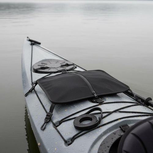 Mesh Storage Bag Quick-Drying  Deck Bag Adjustable Straps for Kayaking — image 4