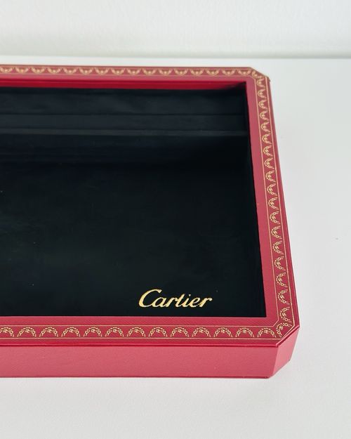 Cartier Red Jewellery Presentation Display Tray Black Interior Storage Case Box — image 3