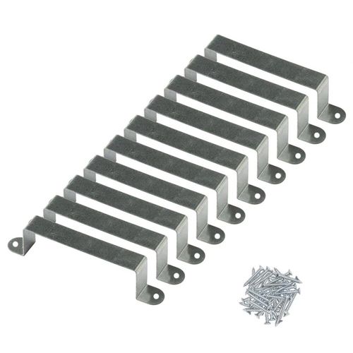 20X Fence Post Security Brackets Galvanised Steel Panel Brackets Fits 4” Post — image 5