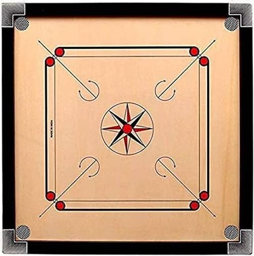 Classic Carrom Set 32x32 with 6mm Board, 29x29 Play Area, Coins and Striker — image 1
