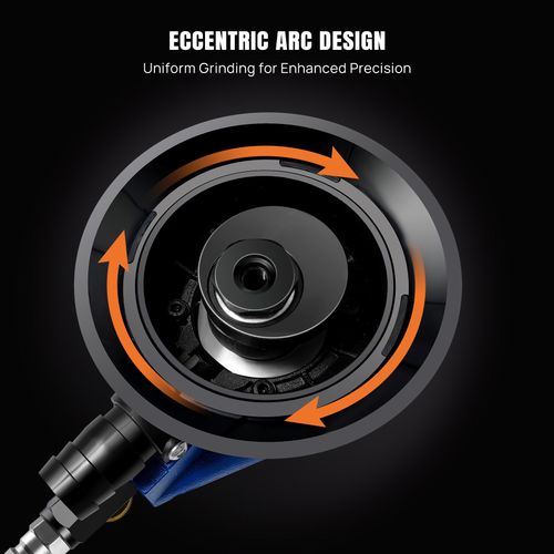 6" Air Random Orbital Sander 150mm Dual Action Pneumatic Air Powered Palm Sander — image 9