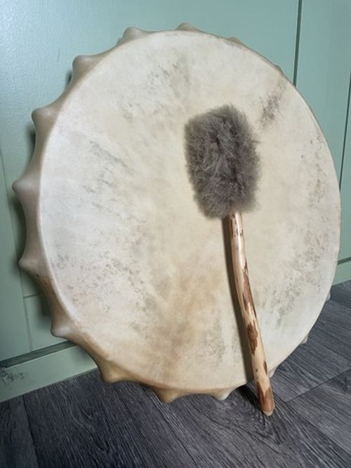 Natural Colour Shamanic Medicine Drum 22” With Drumstick And Bag