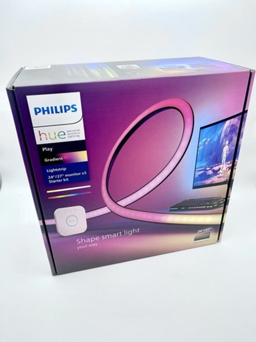 Philips Hue Play Gradient PC Lightstrip Starter Kit [for 3X 24-27 Inch Screens]