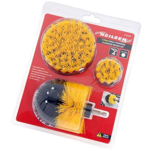 3pc Scrubbing Brush Set Electric Power Drill Cleaning Attachment Brushes CT6223 — image 2