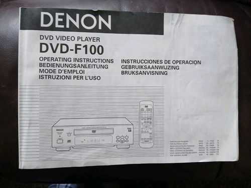 Denon DVD-F100 CD DVD Player Vintage System Tested Working remote manual — image 2