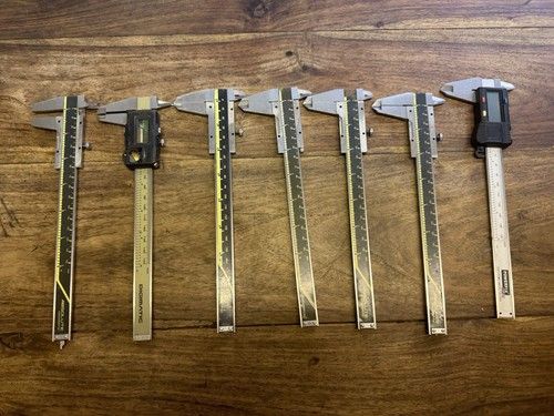 5 X Original Mitutoyo Calipers And 1 Powerfix For Repair And Spare Parts