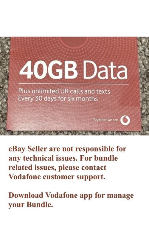 3 X Vodafone Preloaded 4G/5G SIM Prepaid, Long activation date. (10 August 2027) — image 7