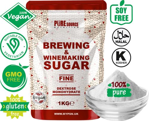Brewing Sugar Home Brew Beer Wine Cider Making Dextrose - 5 x 1kg BAGS SUGAR — image 3